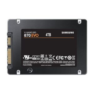 Samsung SSD 870 EVO 4TB 2.5 inches Internal – MZ-77E4T0BW